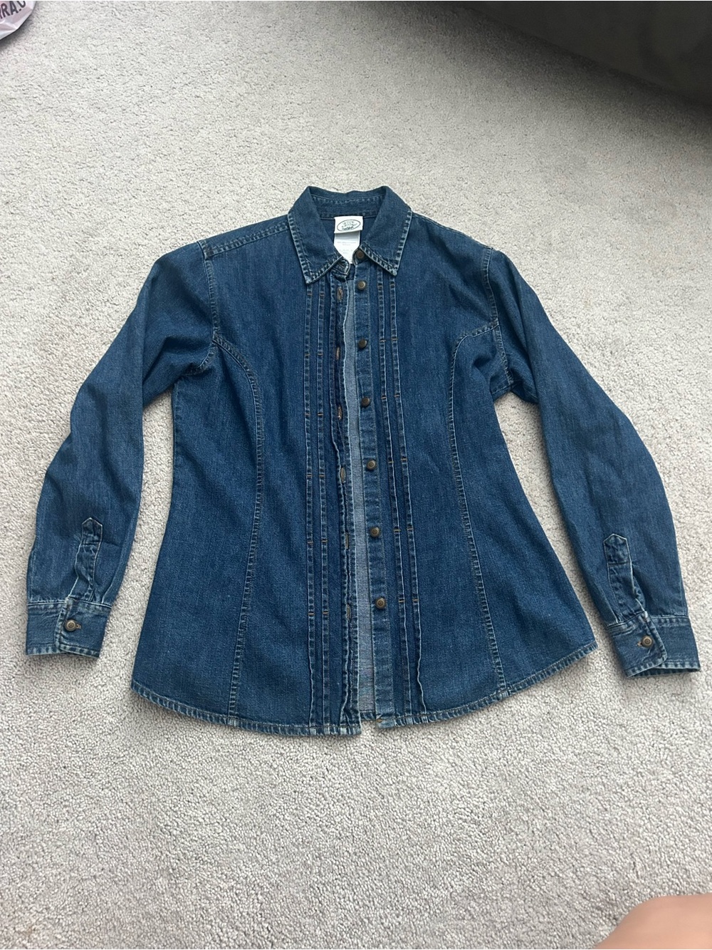 Laura Ashley Dark Blue Denim Button-Front Jacket